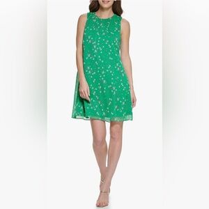 DKNY Womens Fit and Flare Trapeze Dress